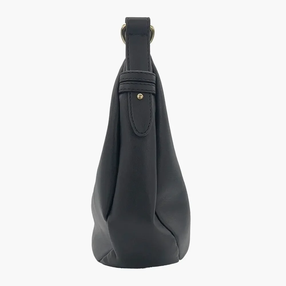 JULES KAE Zola Vegan Leather Hobo Bag (Black)